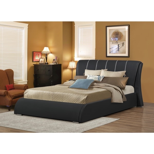 LYKE Home Katrina Black Full Platform Bed