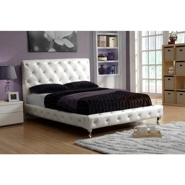 LYKE Home Ivory White Platform Twin Bed
