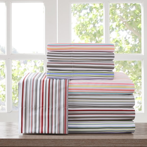 Intelligent Design Multi Stripe Sheet Set - 18137742 - Overstock.com ...