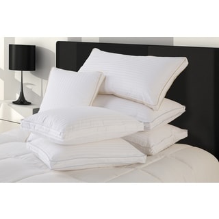Ultra Cotton Firm Standard-sized White Down Pillows with Protectors (Set of 2)