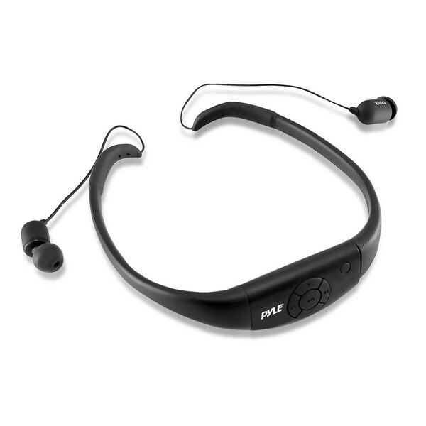 Pyle PSWP25BK 8GB Waterproof Black MP3 Player/ FM Radio and Headphones
