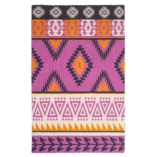 Olaias Pink Multicolored Throw Blanket
