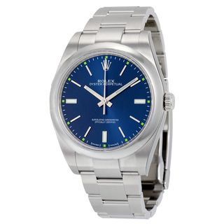 Rolex Men's Oyster Perpetual Blue Dial Watch