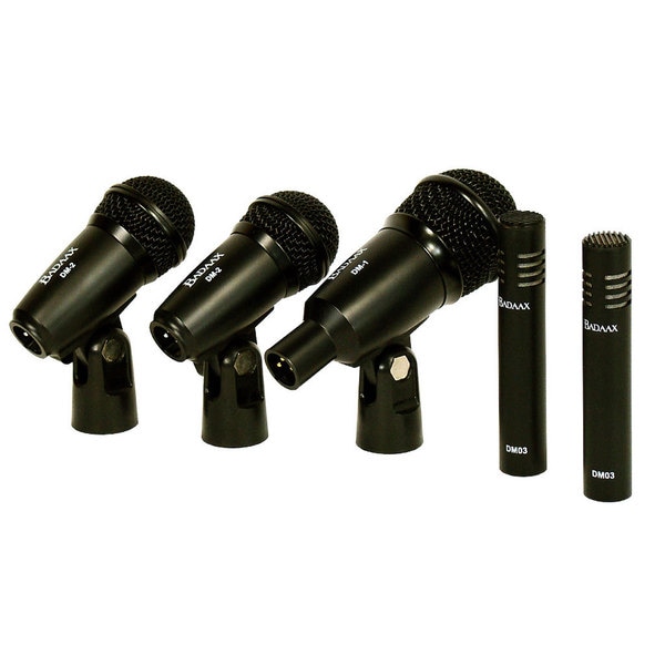 BadAax T5400 5 Piece Drum Microphone Kit