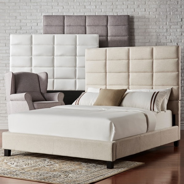 INSPIRE Q Tower High Profile Upholstered Full-Size Platform Bed