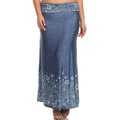Women's Plus Size Denim Maxi Skirt