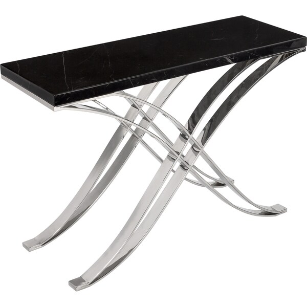 Safavieh Couture High Line Collection Eve Black/ White Marble Stainless Steel Console Table