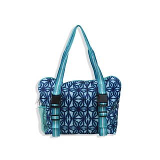 All For Color Indigo Batik Yoga Tote