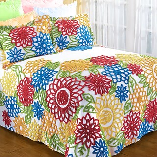 Summer Garden 100-Percent Cotton Chenille Bedspread
