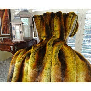 Plutus Orange Chinchilla Handmade Throw