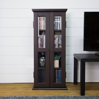 41-inch Espresso Wood Media Tower Cabinet