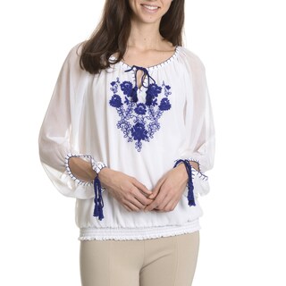 Sunny Leigh Women's Petite Peasant Blouse