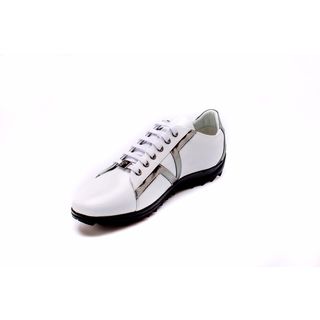 Versace Men's White/ Black Low Top Sneakers