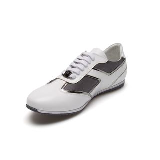 Versace Men's Silver/ White Low Top Sneakers