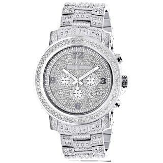 Luxurman Men's 3 1/2ct TDW Diamond 2830 Escalade Fully Iced Out Large Watch