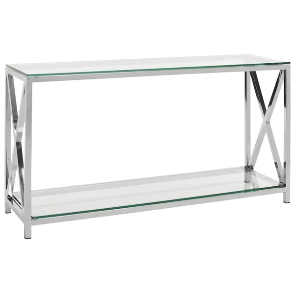 Safavieh Couture High Line Collection Hayward Stainless Steel Chrome Console