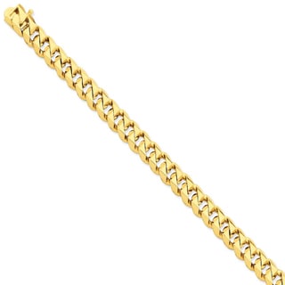 14k Yellow Gold 9.2mm Hand-polished Traditional Link Chain