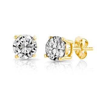 Pori 14k Gold Cubic Zirconia Stud Earrings