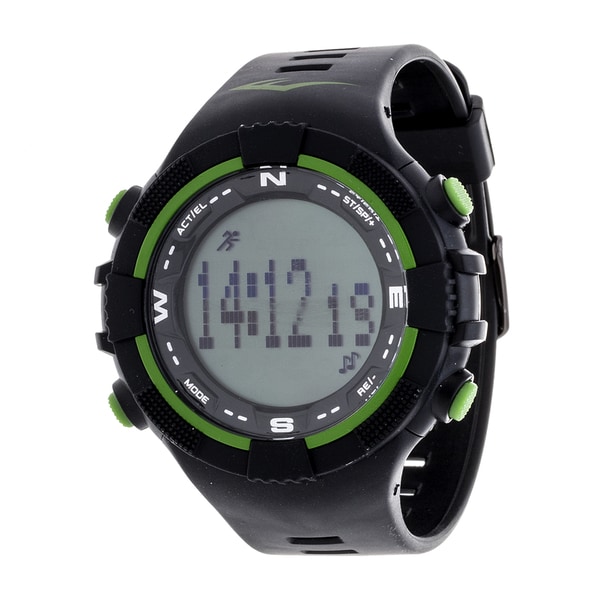 Everlast Fitness Green Activity Tracker W/LED / Sleep PD2 with Pedometer Watch