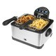 Kalorik Professional Style Stainless Steel Triple Basket Deep Fryer with Digital Control