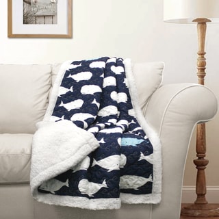 Lush Decor Whale Sherpa Throw