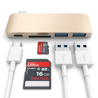 Type-C Pass Through USB Hub with USB-C Charging Port