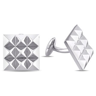 Versace 19.69 Abbigliamento Sportivo SRL SRL Geometric Cufflinks in Sterling Silver