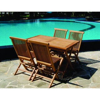 Vineyard Teak Folding Rectangle Table and Chairs Set