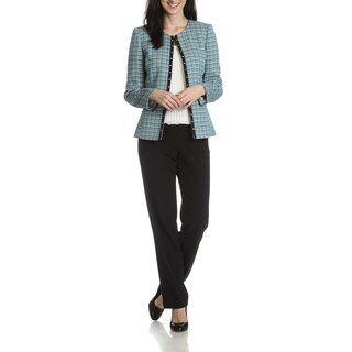 Tahari Arthur S. Levine Women's Boucle 2-Piece Pant Suit