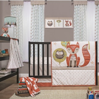 Little Haven Clever Fox 4-piece Crib Bedding Set