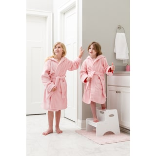 Sweet Kids Pretty Pink Turkish Cotton Hooded Unisex Terry Bathrobe