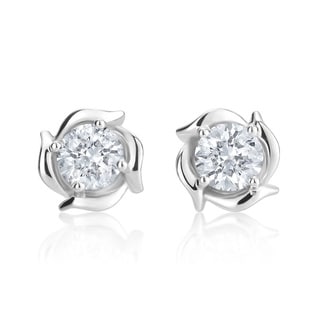 Andrew Charles 14k White Gold 1ct TDW Diamond Stud Earrings (H-I, SI2-I1)