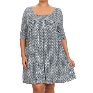 Plus Size Women's Pleated Dress