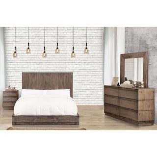 Furniture of America Remings Rustic 4-piece Natural Tone Low Profile Bedroom Set