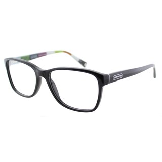 Coach Julayne Black on Colored Stripe Plastic 54mm Eyeglasses