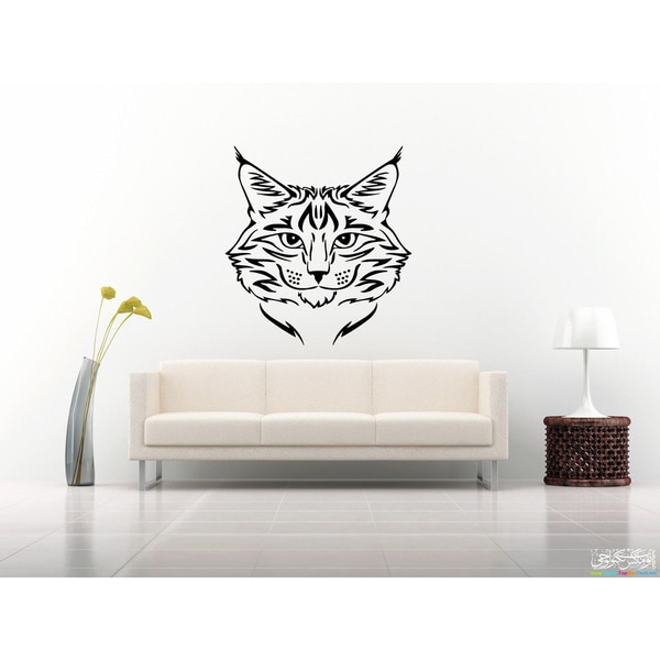 Muzzle Maine Coon Cat Wall Art Sticker Decal Overstock