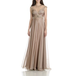 MacDuggal Women's Embellished Cap Sleeve Evening Dress