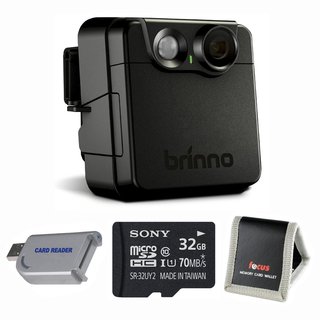 Brinno MAC200DN Wireless Motion Activated Security Camera + Focus Memory Card Wallet & Sony 32GB micro Card + MMC USB Reader