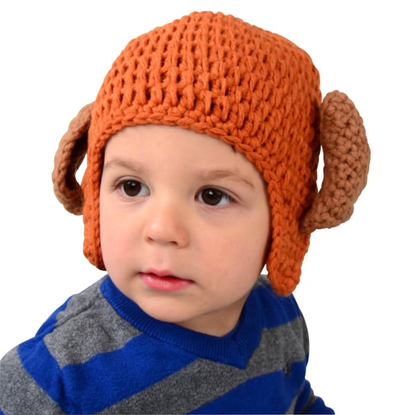 Orange Toddler Puppy Dog Knit Beanie - 18377978 ...