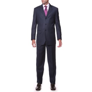 Ferrecci Men's Navy Regular Fit 2-piece 3-Button Suit