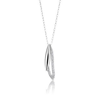Andrew Charles 14k White Gold Diamond Accent Pendant Necklace (H-I, SI2-I1)