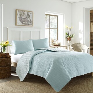Tommy Bahama Melia Harbor Blue Quilt Set