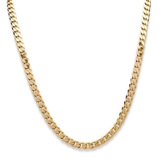 PalmBeach 18k Gold over Silver Curb Link Necklace