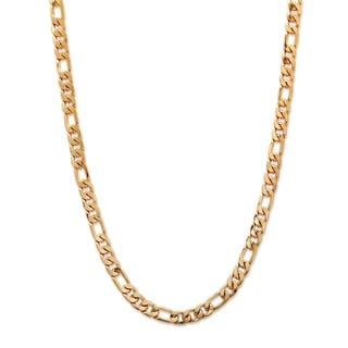 PalmBeach Gold Overlay Men's Figaro Link 6.5mm Chain Necklace