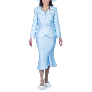 Giovanna Collection Women's 3-piece Polka Dots Skirt Suit