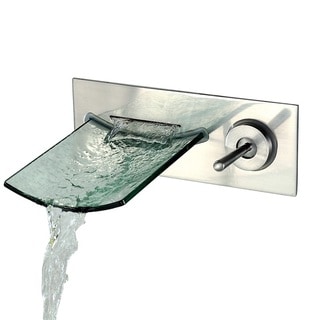 Sumerain Glass Waterfall Wall-Mount Bathroom Faucet