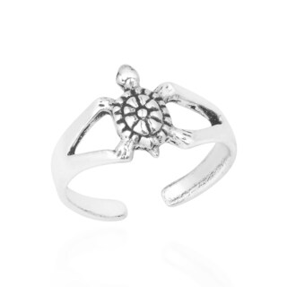 Charming Baby Marine Turtle .925 Silver Toe or Pinky Ring (Thailand)