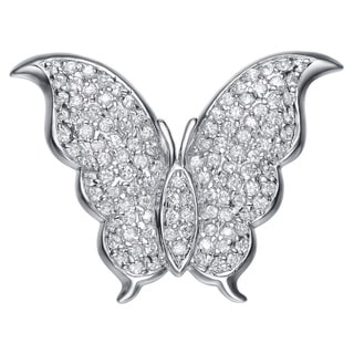 Collette Z Sterling Silver Cubic Zirconia Butterfly Pin