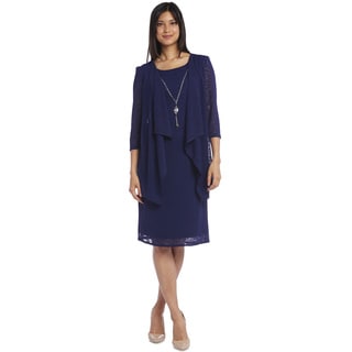 R&M Richards Blue Open Jacket Dress