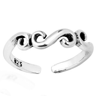 Filigree Swirl Sterling Silver Toe or Pinky Ring (Thailand)
